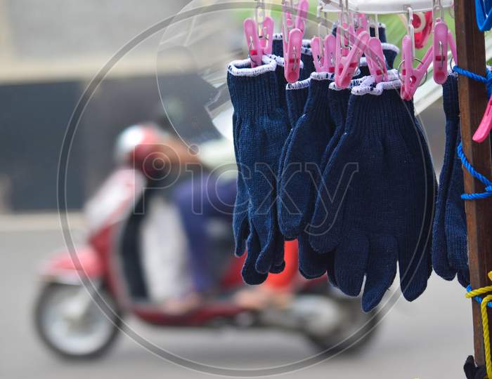 Shop of special clothes. hand Gloves for protection of hands Shop of special clothes. Gloves for protection of hands, they are ready to sell on the road