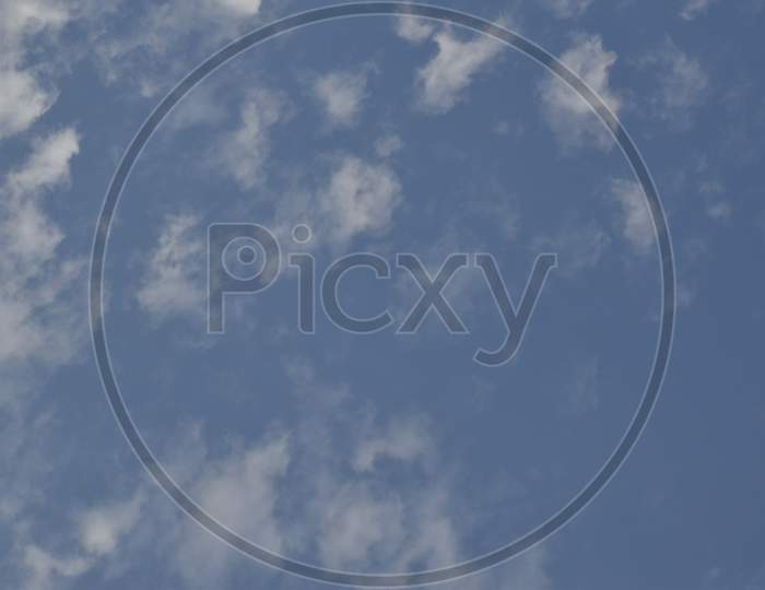 Beautiful Blue Sky With Clouds In Background