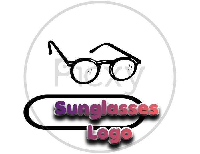 Sunglasses wallpaper logo new white background