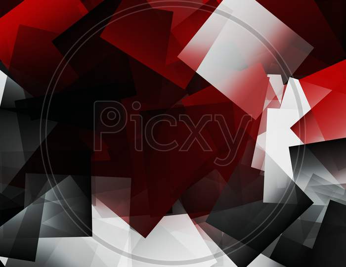 Rounding Frame Red And Grey Block Art Texture Raster Image Digital Creation Graphic Vector Abstract.