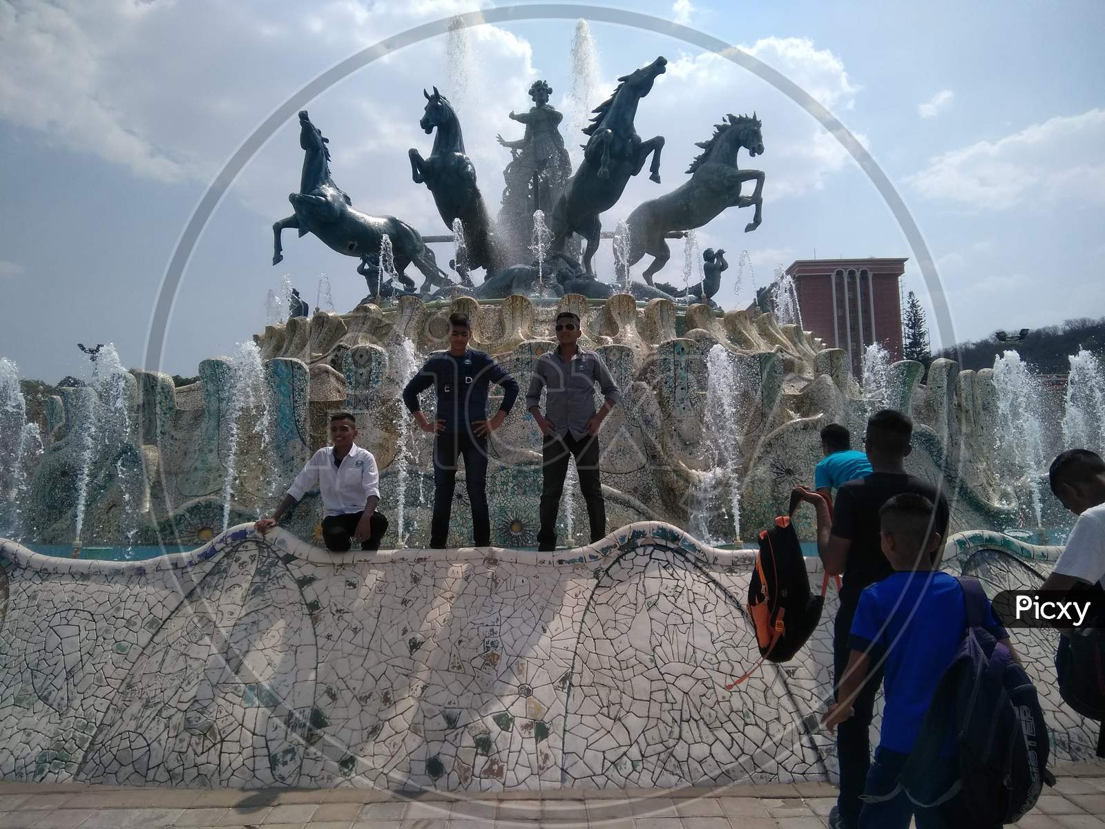 Fountain at ramoji film city Hyderabad Telangana India