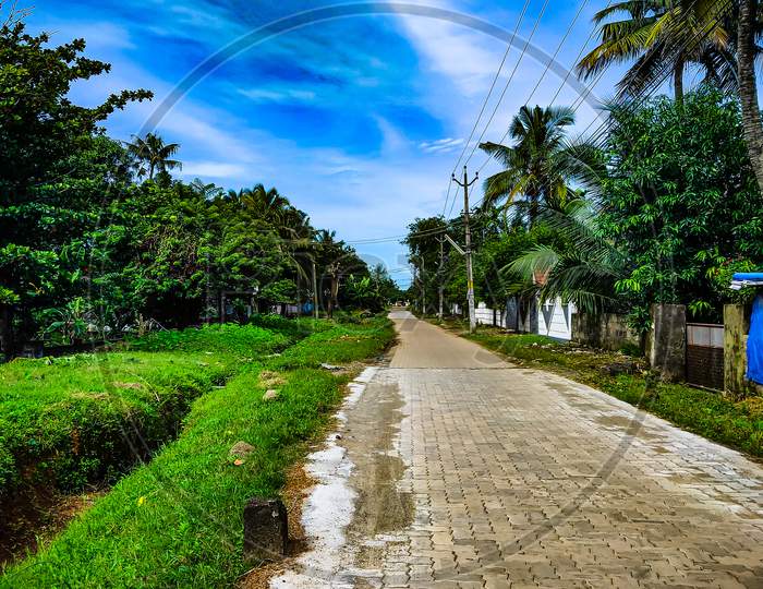 Rural road in kerala