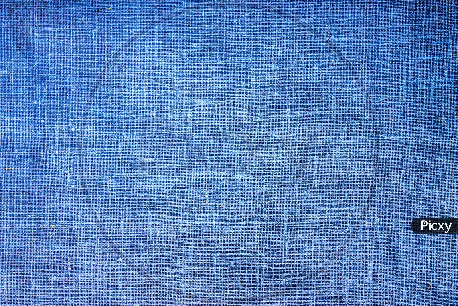 Blue Fabric Texture Backgrounder, Fabric Pattern.