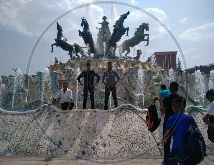 Fountain at ramoji film city Hyderabad Telangana India