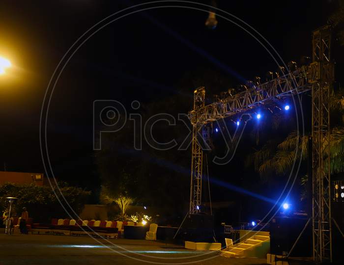 Concert Stage Blur Lighting Background