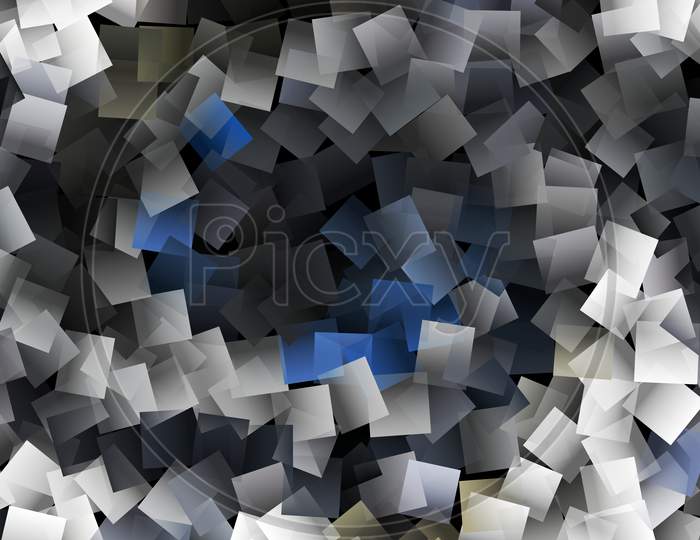 Rounding Frame Grey And Blue Block Art Texture Raster Image Digital Creation Graphic Vector Abstract.