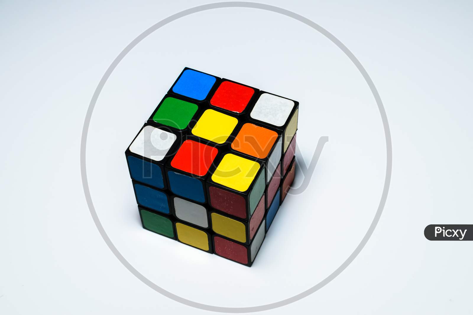Isolated Rubik'S Cube In A White Background