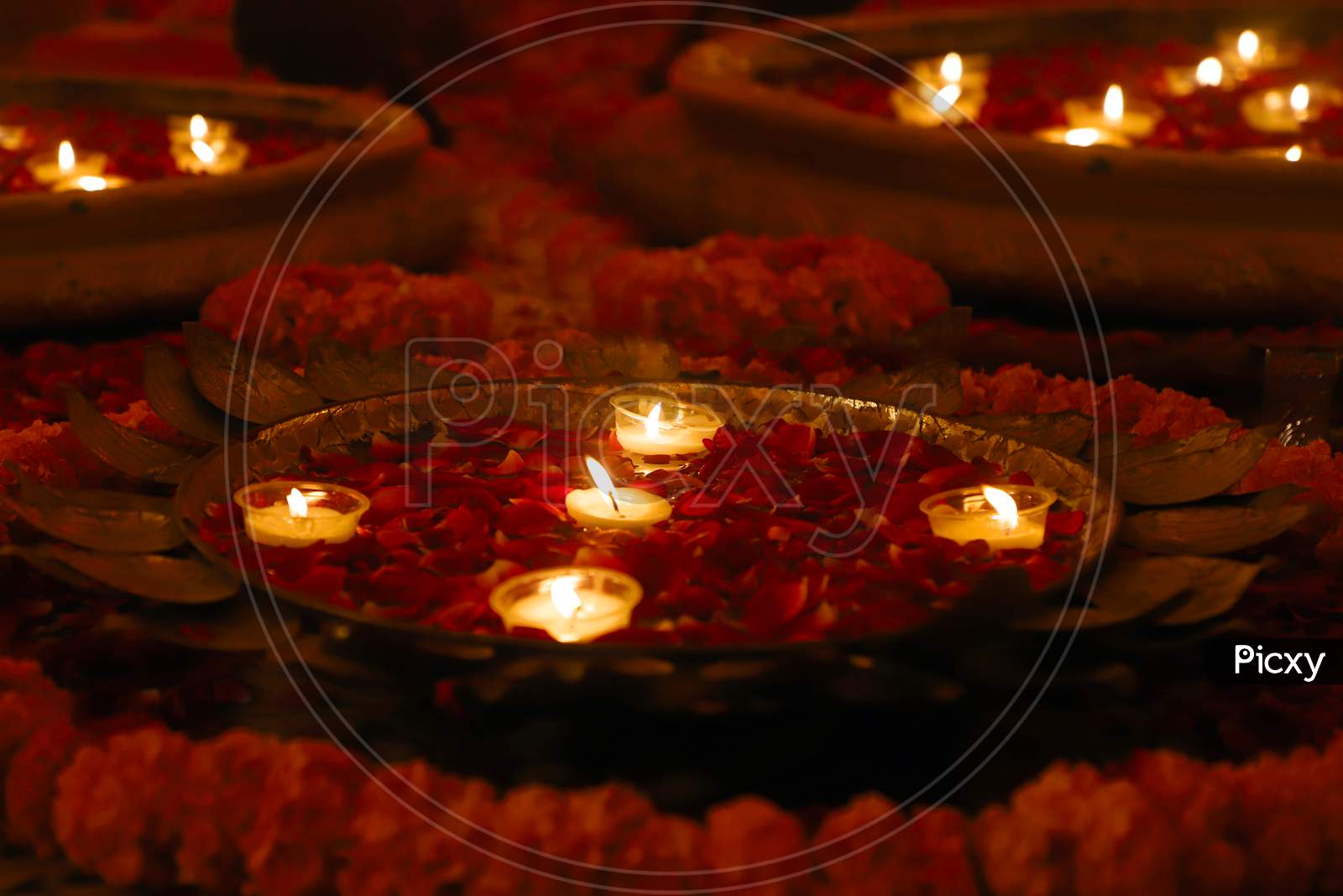Diwali Lamp Decoration Of Royal House.