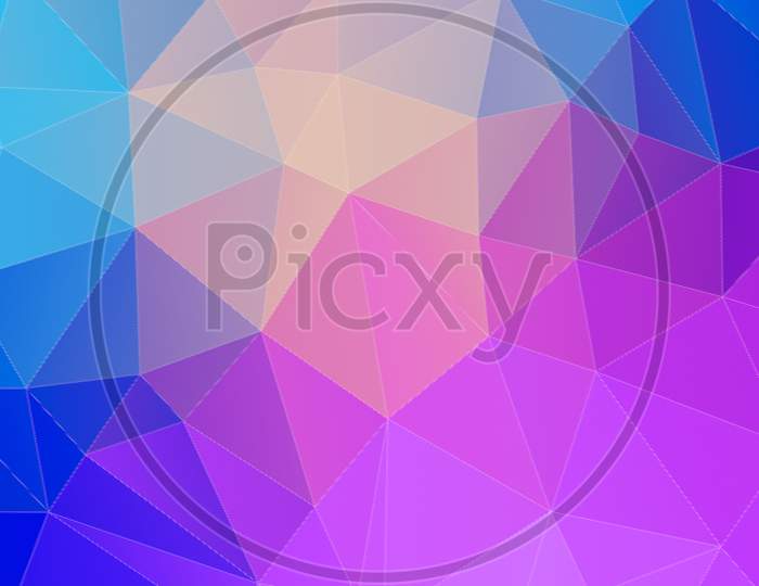 Triangle Geometrical Multi Color Background.