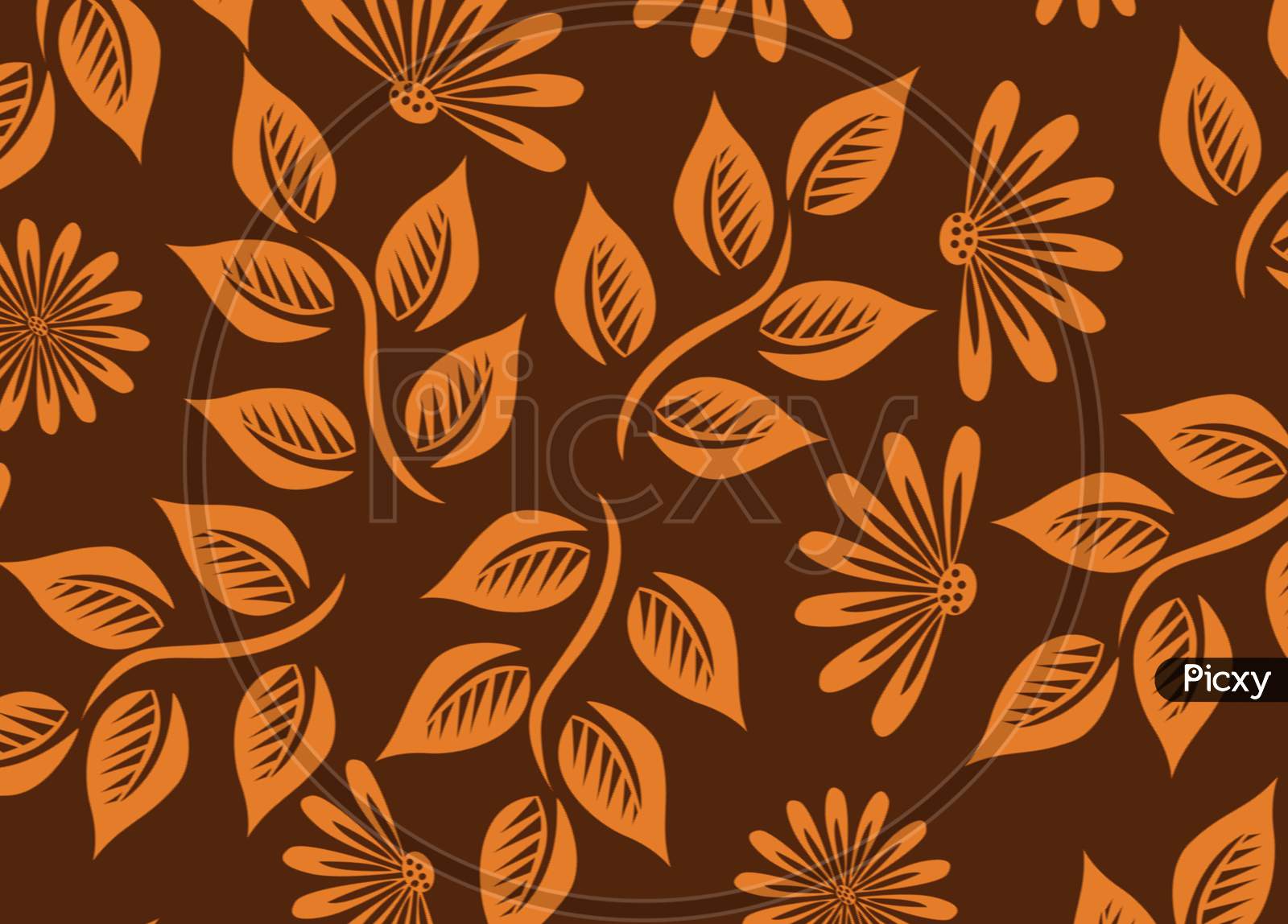 Flower and Leaf Design Background
