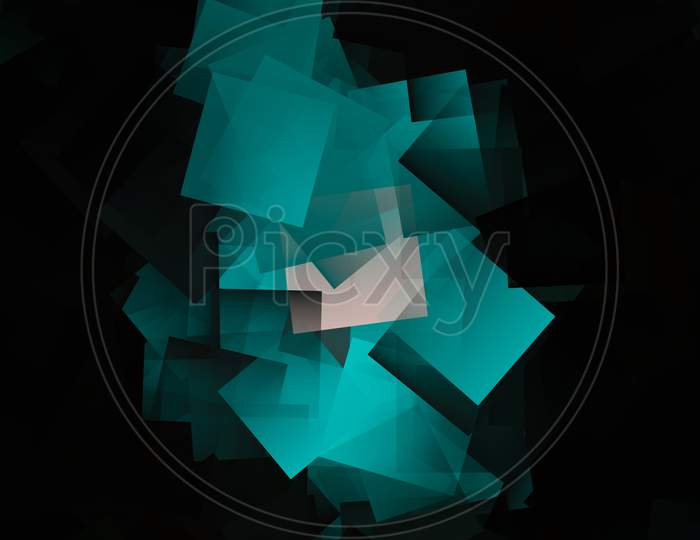 Rounding Frame Blue Art Texture Raster Image Digital Creation Graphic Vector Abstract.