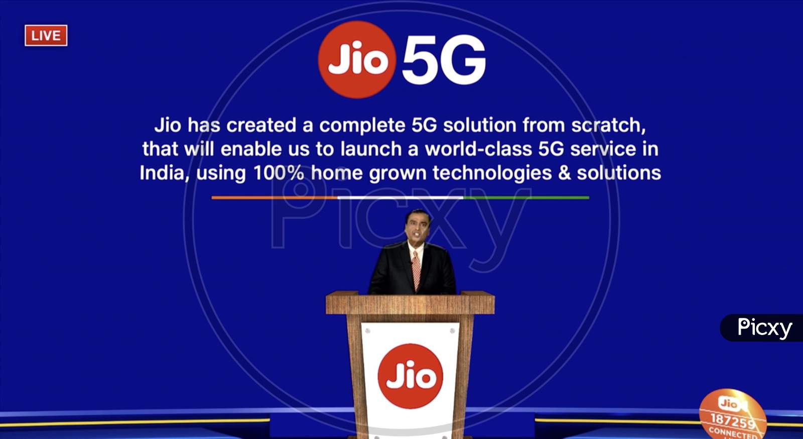 Mukesh Ambani announces Made in India Jio 5G technology in live at Reliance Annual General Meeting for shareholders.