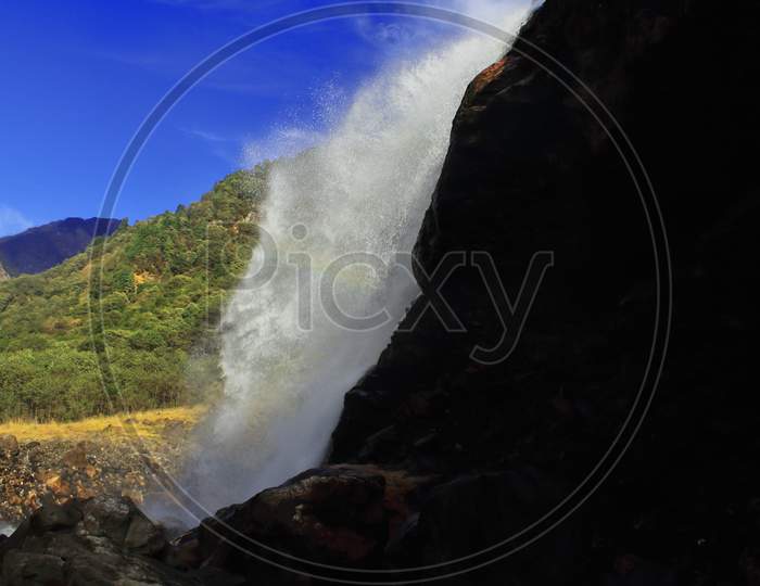 breathtaking view of nuranang falls or jang falls or bong bong falls