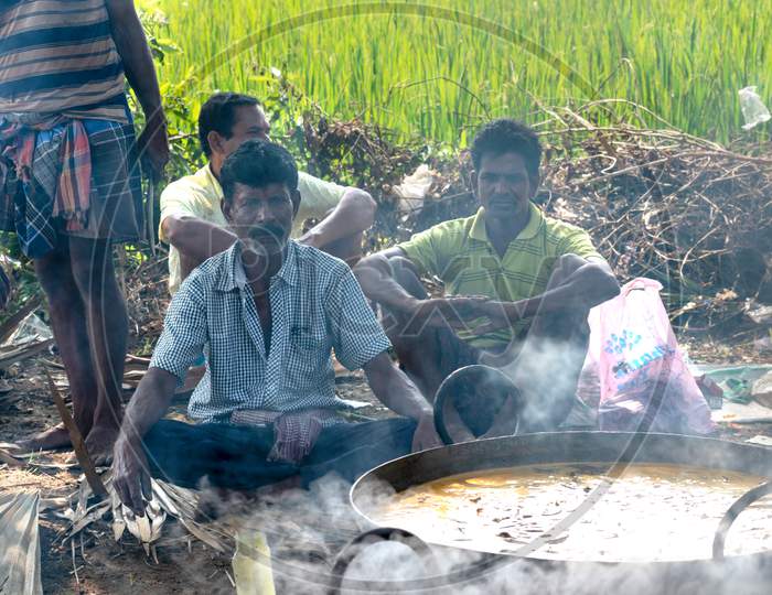 Cooking is being organized by Indigenous communities people