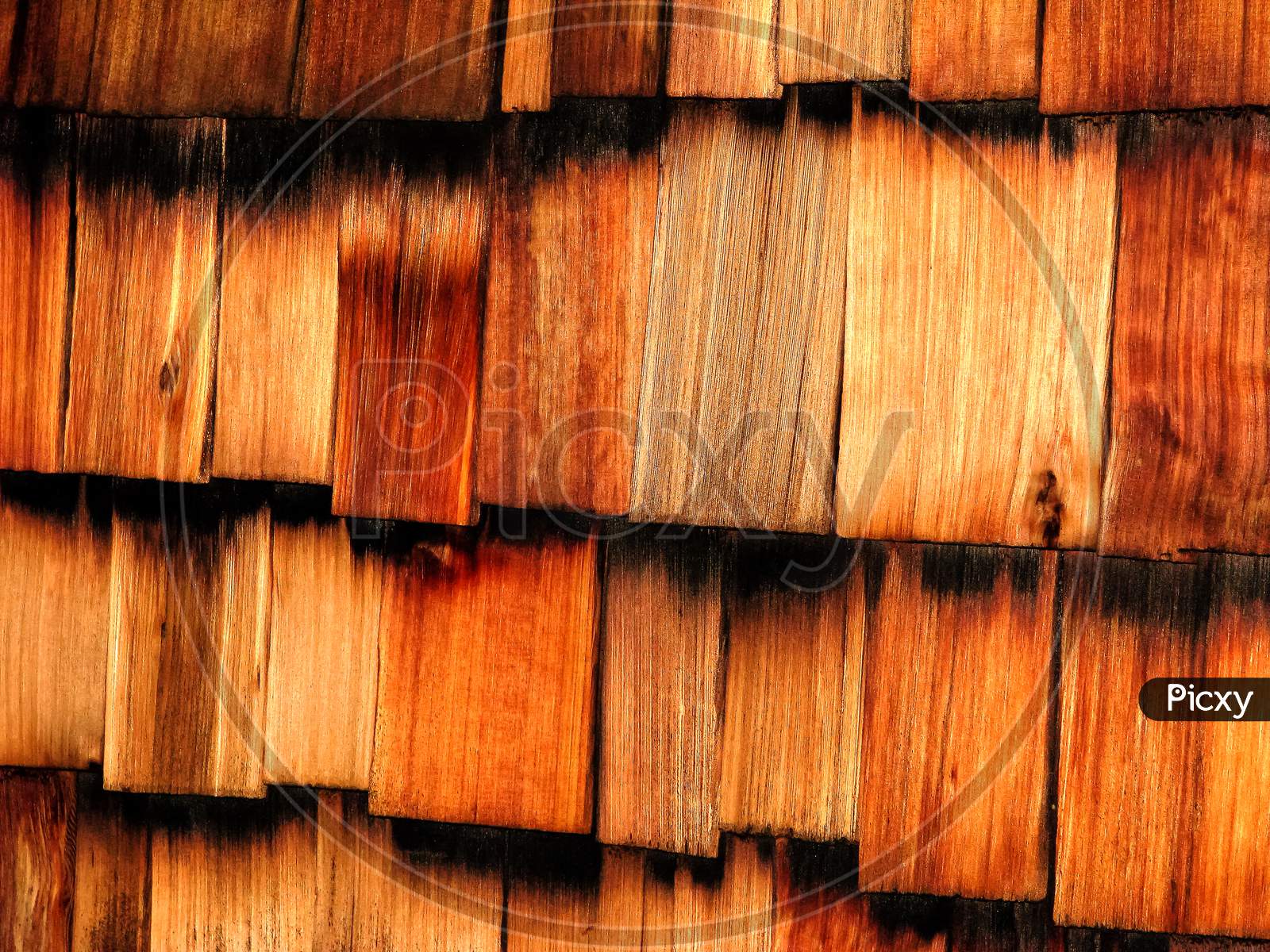 wooden wall with different shades