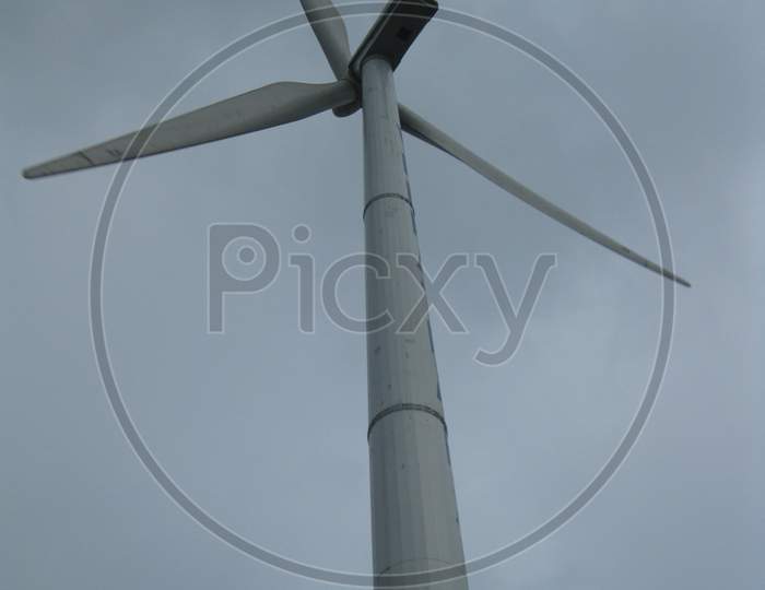 Wind Turbine At Ramakkalmedu, Idukki, Kerala, India