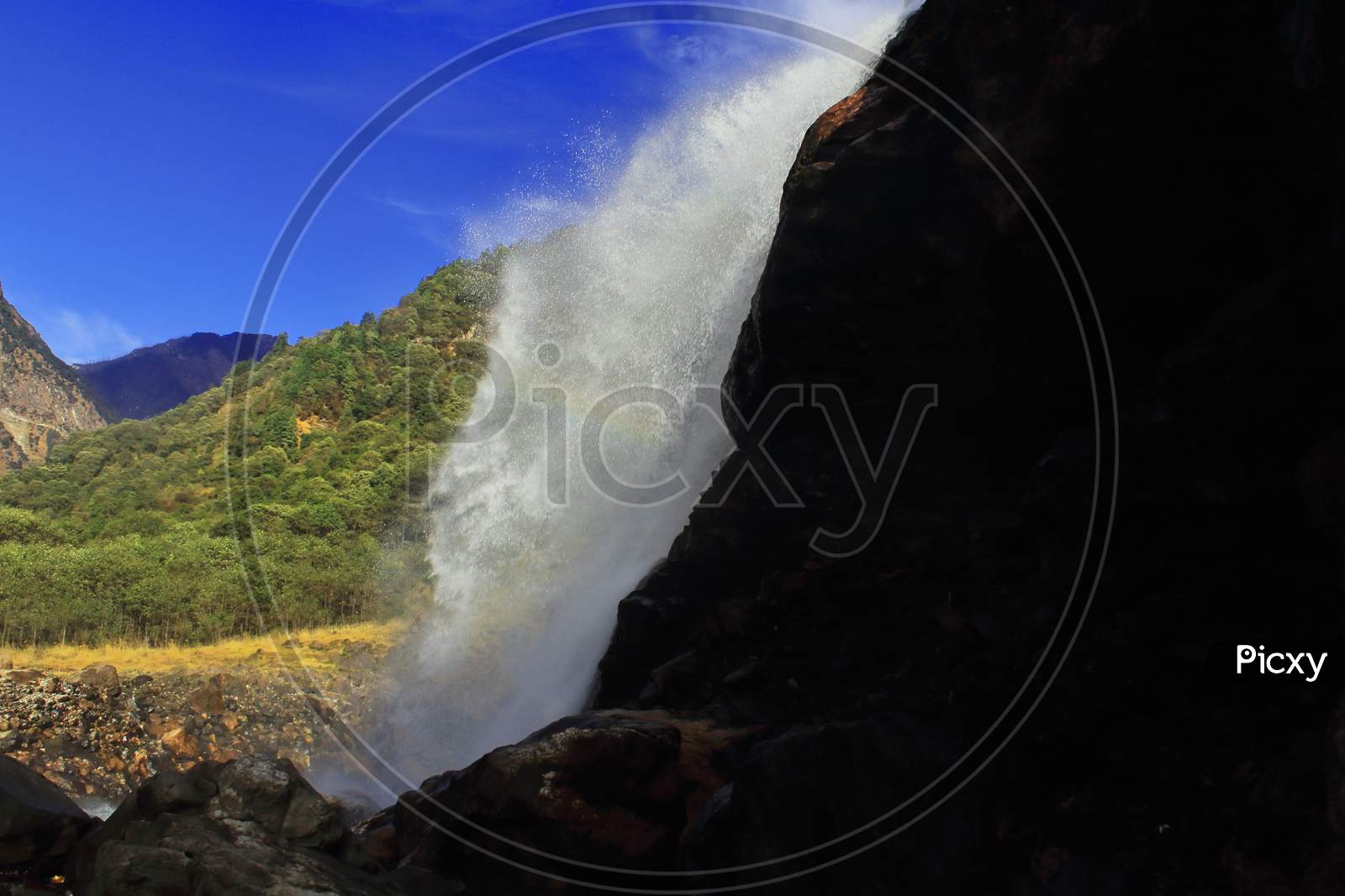 breathtaking view of nuranang falls or jang falls or bong bong falls