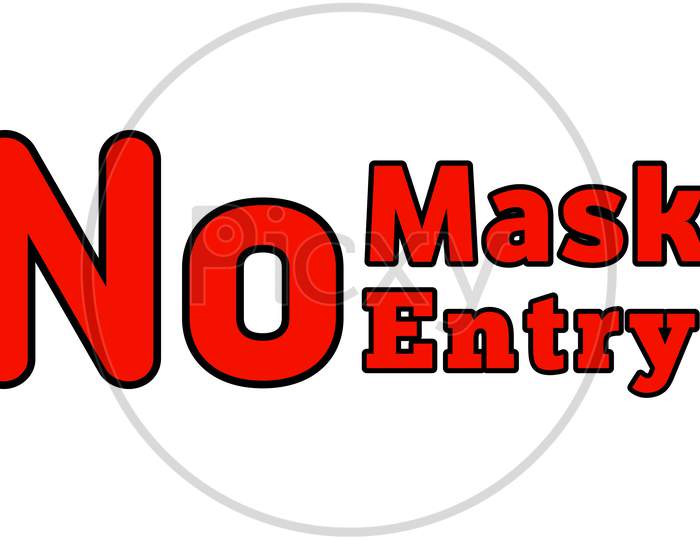 No mask no Entry illustration. No mask no Entry poster clip art.