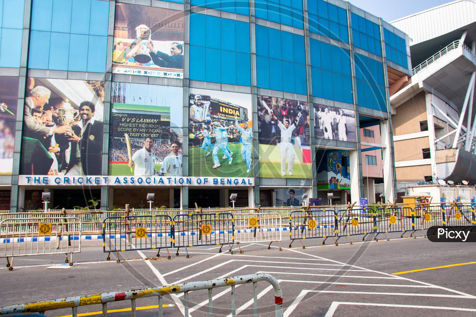 Eden Gardens cricket stadium, Kolkata, India. First over day and night test match in India played at Eden gardens in November 2019.