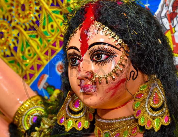 Durga Puja, also called Durgotsava, or Agamani, is an annual Hindu festival originating in the Indian subcontinent which reveres and pays homage to the Hindu goddess Durga.