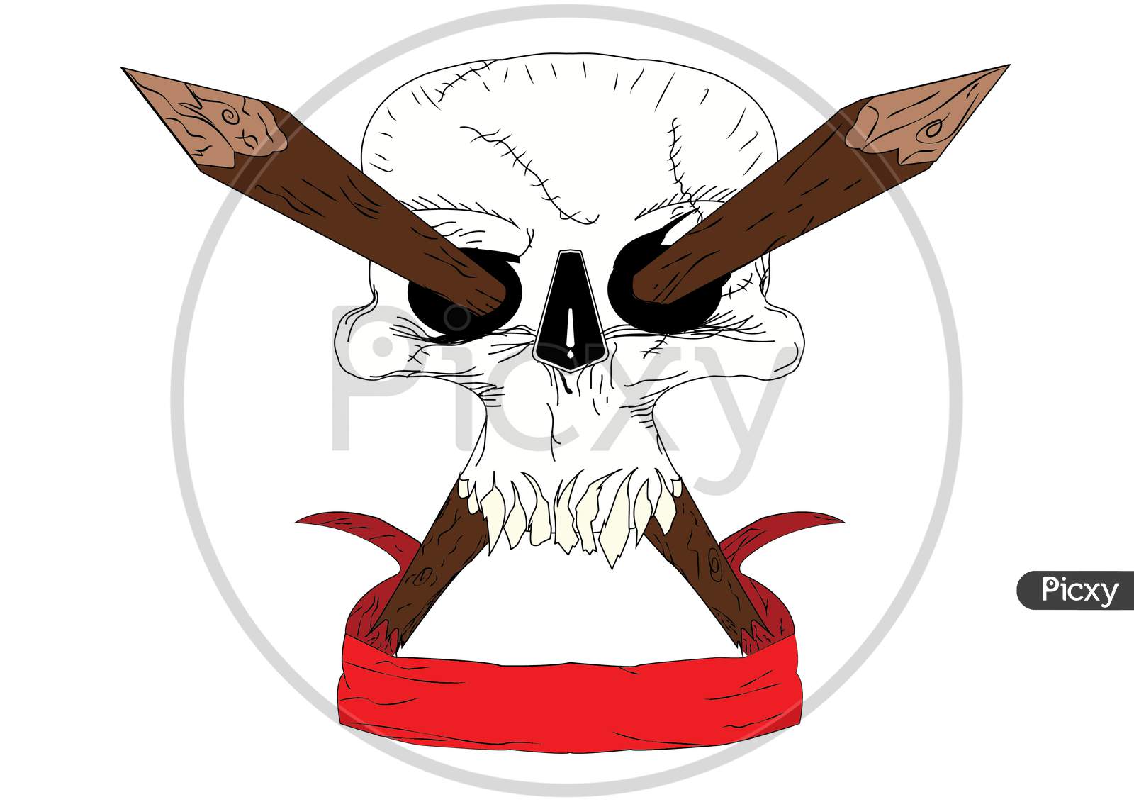 Skull Wallpaper illustration for desktop background.