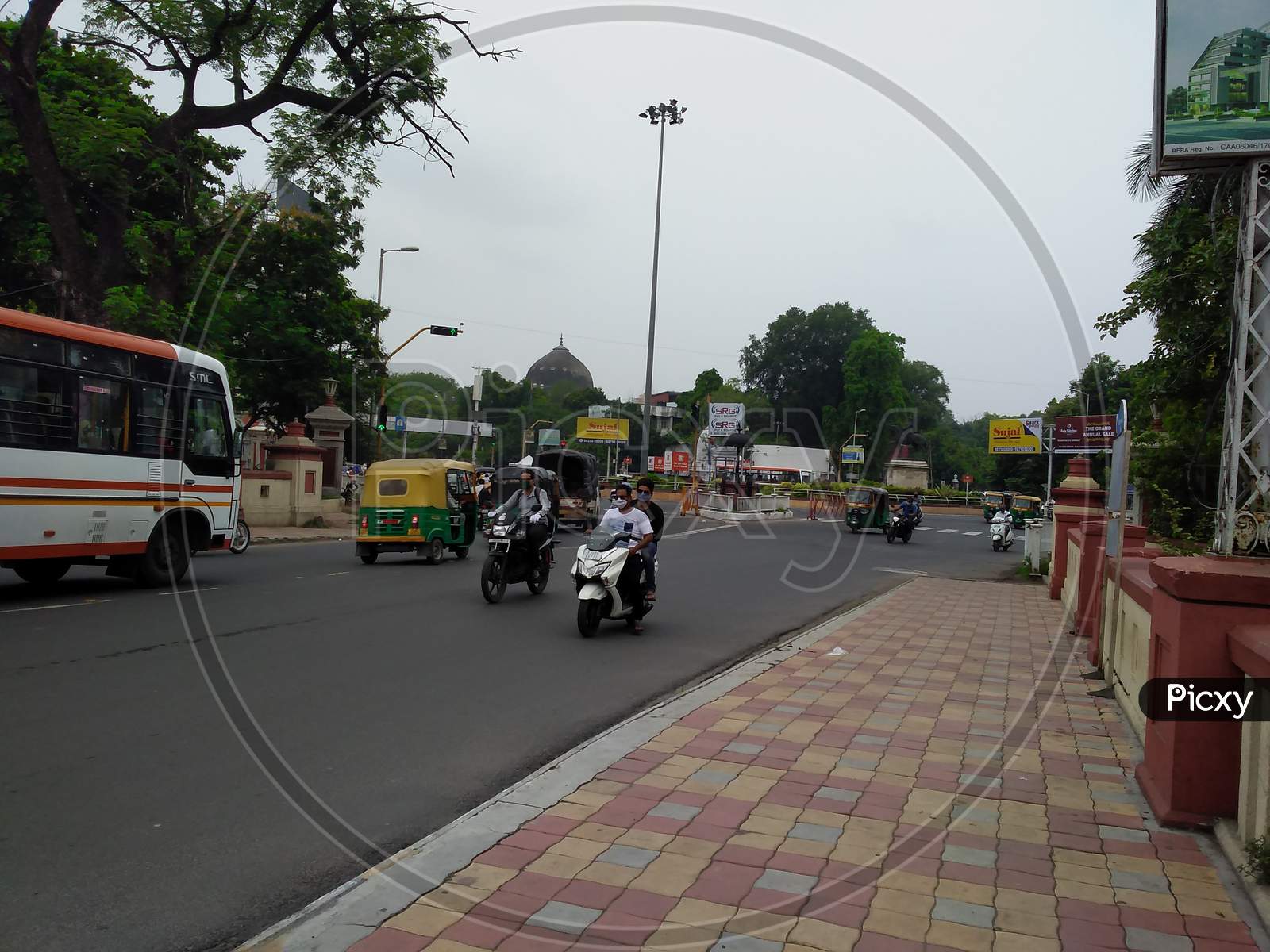 Traffic road Vadodara Gujarat