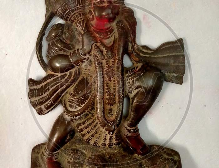 Shri Hanuman ji statue on the wall