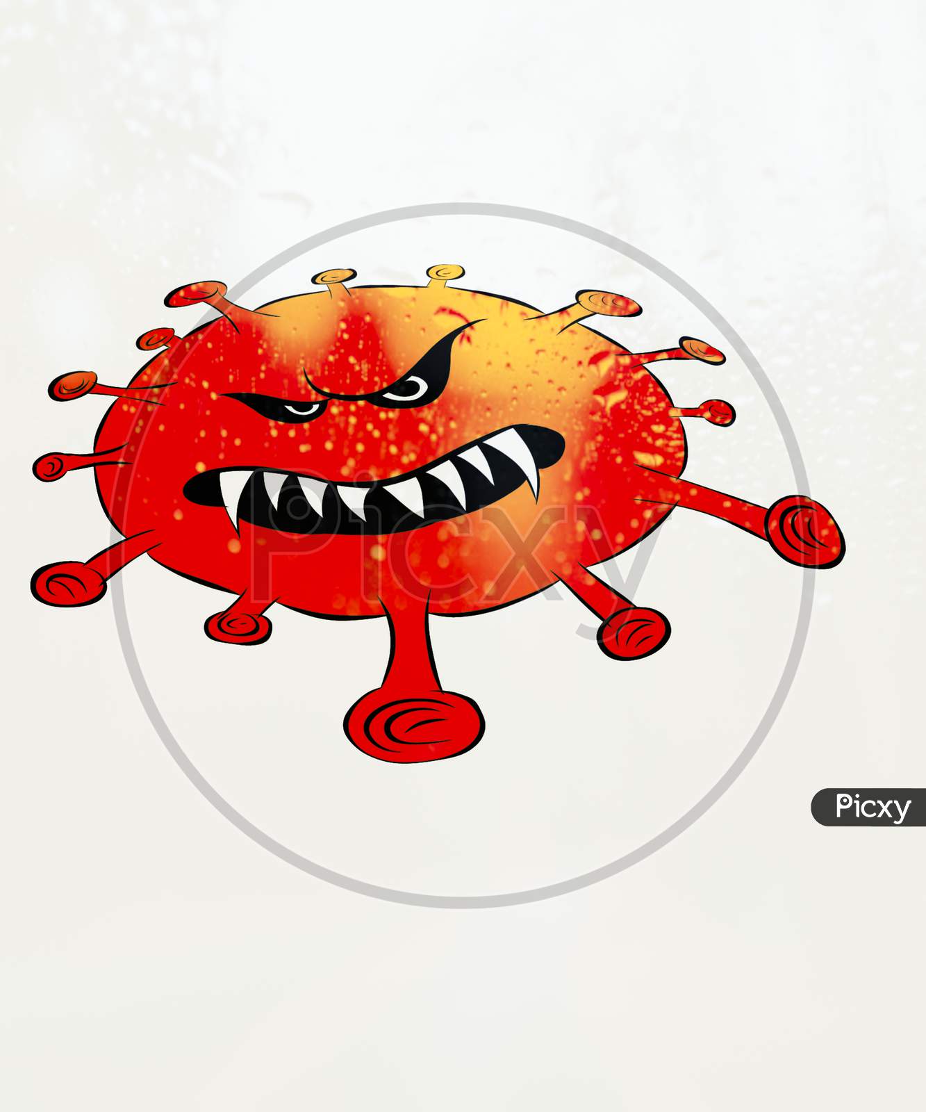 Corona virus in angry