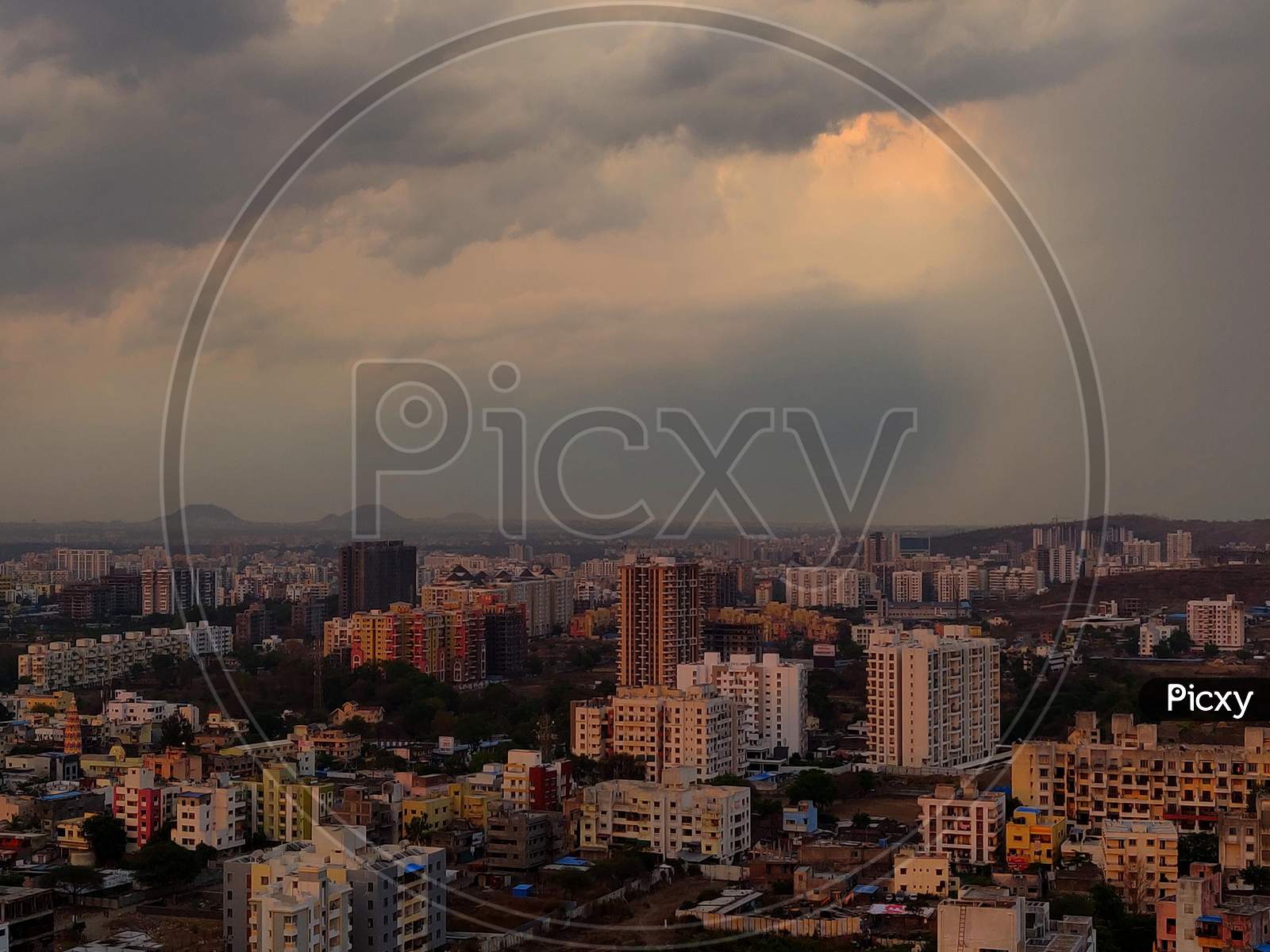 City View Of Pune During Monsoon Season