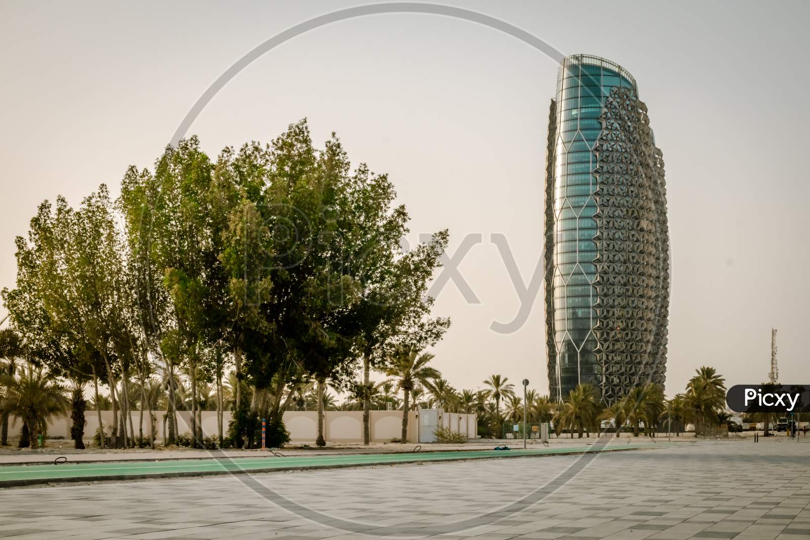 Pineapple Building - Al Bahr Tower In Abu Dhabi, United Arab Emirates.