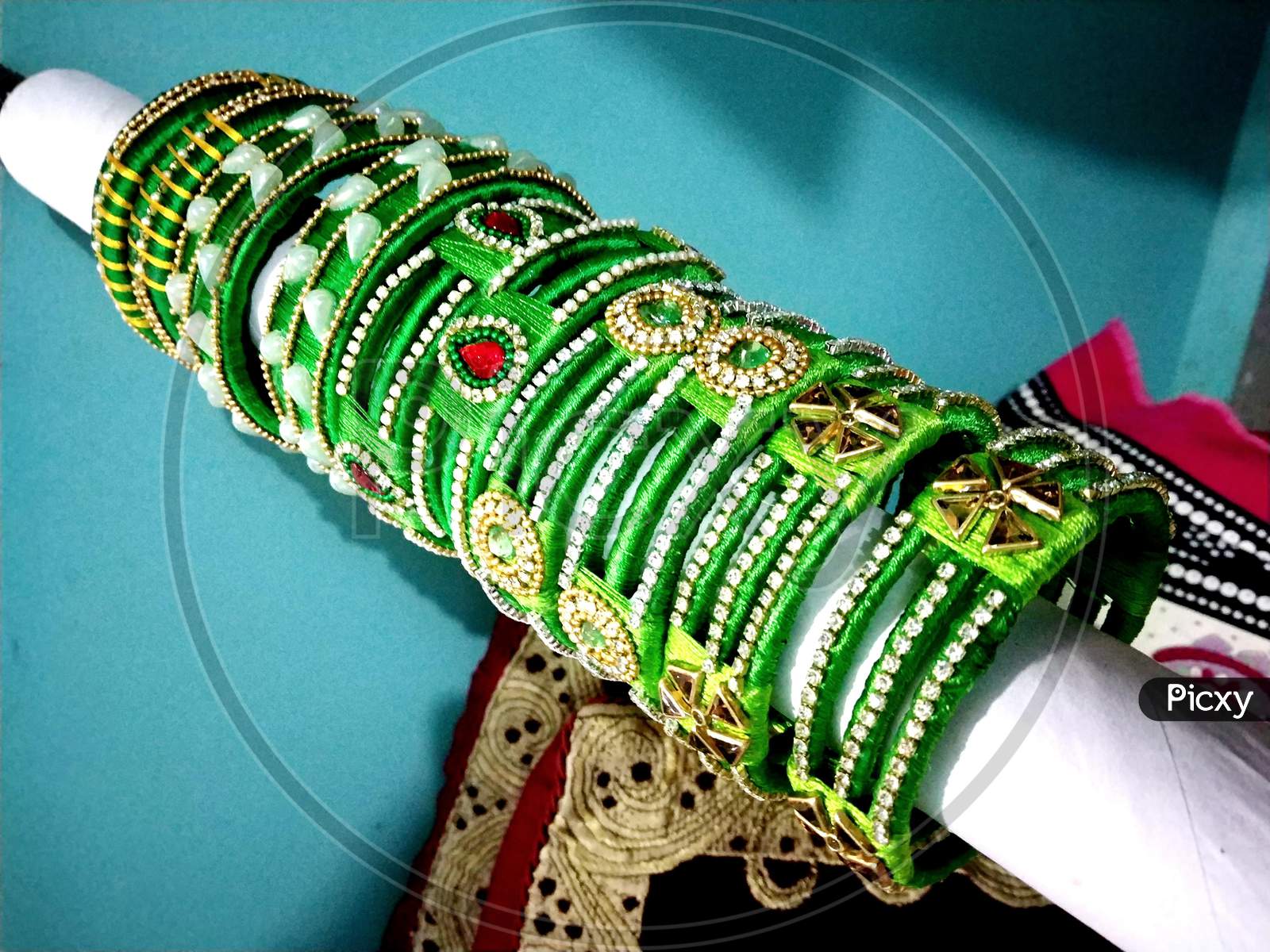 beautiful green bangles