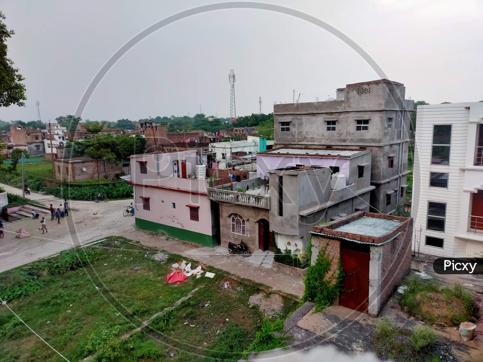 Residential area and urban view of raghunathpur, motihari, Bihar
