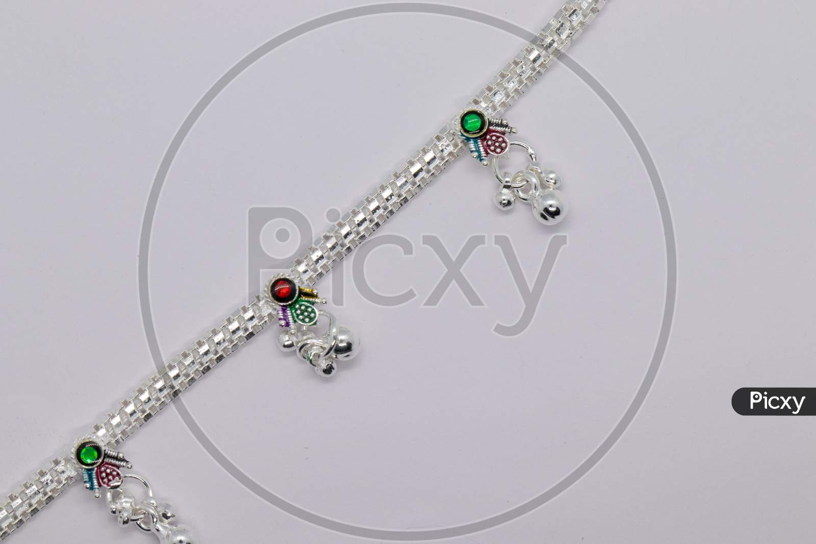 One Silver Leg Chain With Anklets For Design (Anklet)
