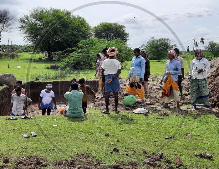 people working in villages