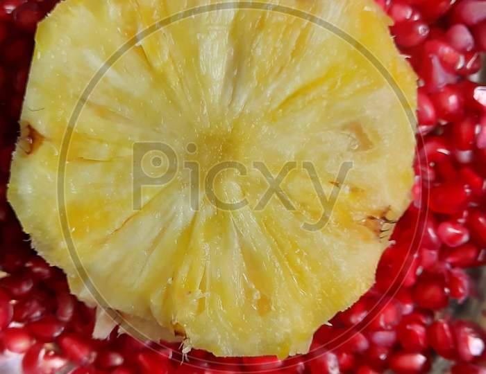 pomegranate   fruits seeds  closeup