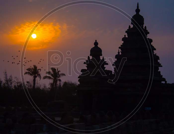silhouette shore temple