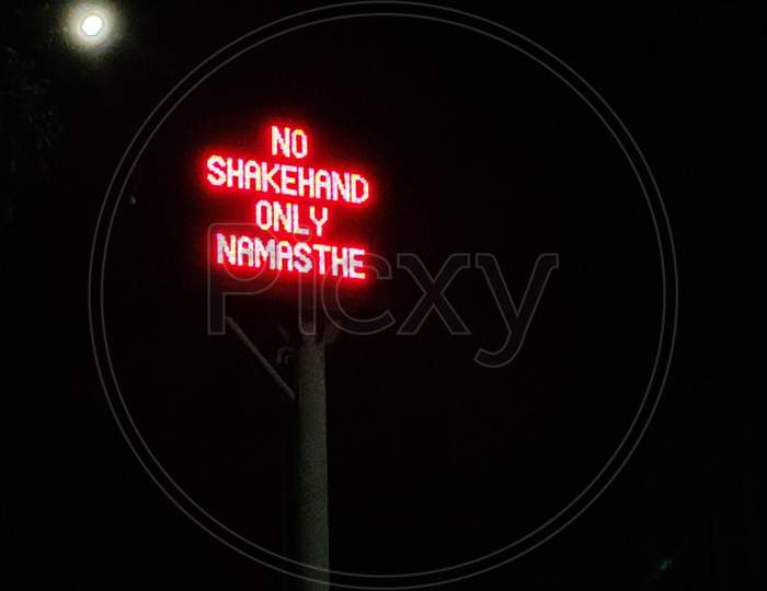 No shakehand only namasthe