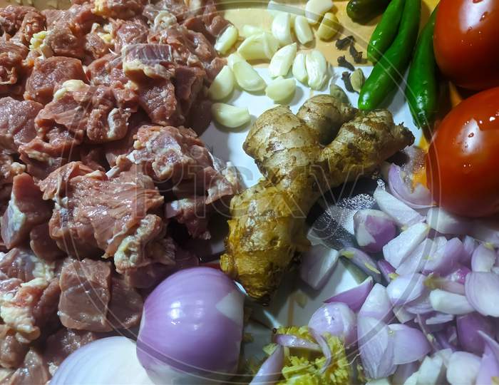 Beef meat and Ingredients