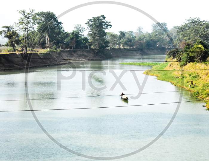 A wonderful view from a bridge in Manas