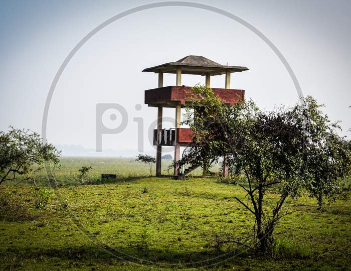 Animal watch tower of Manas National Park