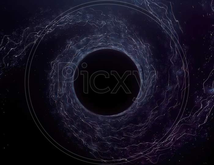 Black hole. Science fiction wallpaper. Elements of this image furnished by NASA