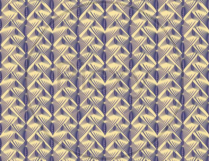 Feather Shaped Seamless Pattern Graphic Design