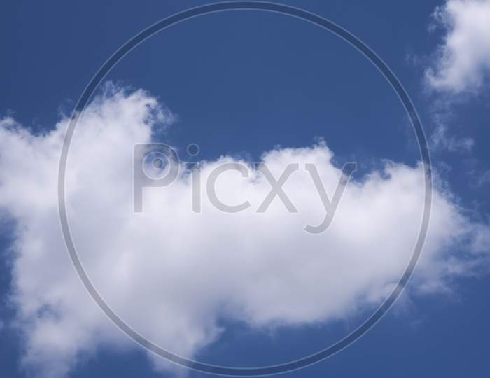 Beautiful View Of A Blue Sky With Fluffy Clouds