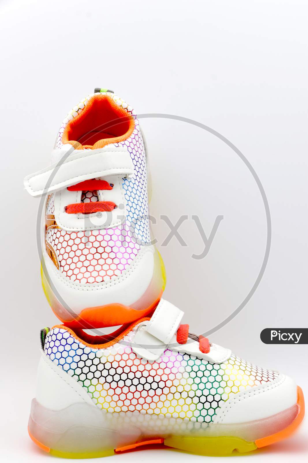 Pair Of Small Boys Shoes Isolated On A White Background, Shoe On A White Background