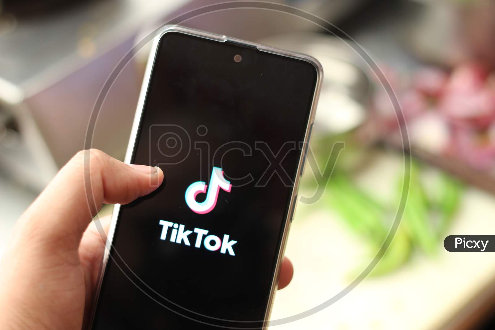 Tiktok application on Samsung smartphone