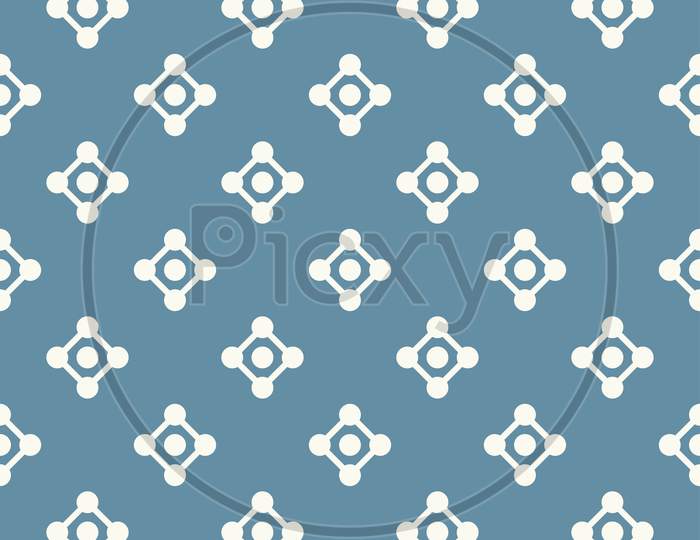 Pattern From Circles On Dark Backdrop.Geometric Textile Seamless Background.