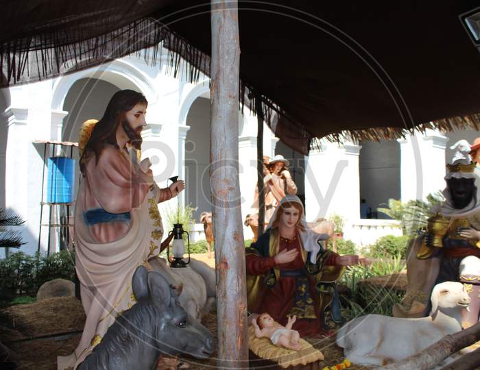 Christmas celebration inside Basilica of Bom Jesus, Goa