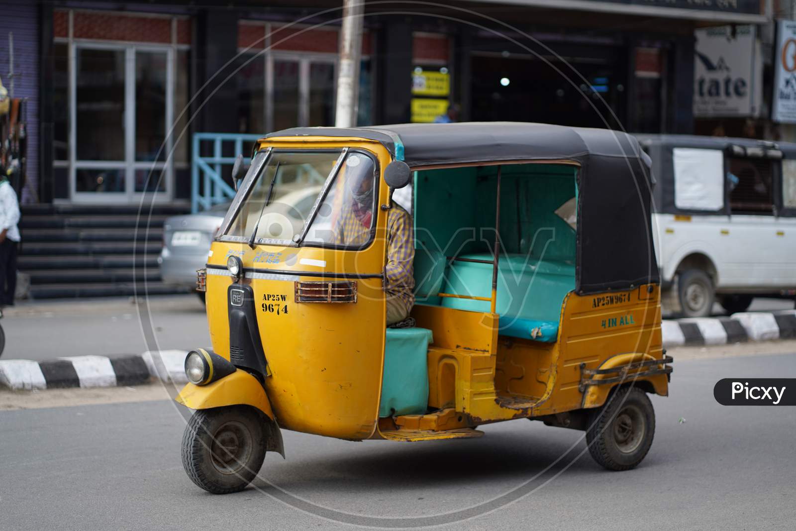 Auto rickshaw on road