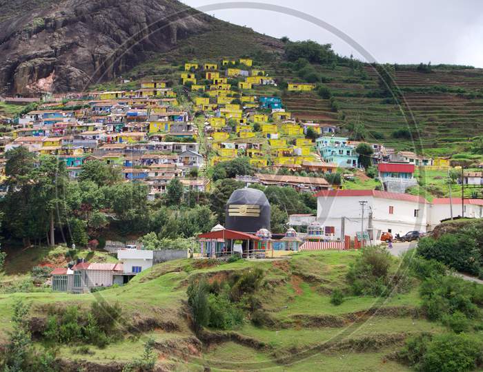 Mountain village with beauty of the nature
