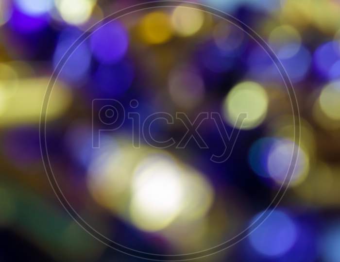 Beautiful Background With Round Bokeh Effects Of Light.